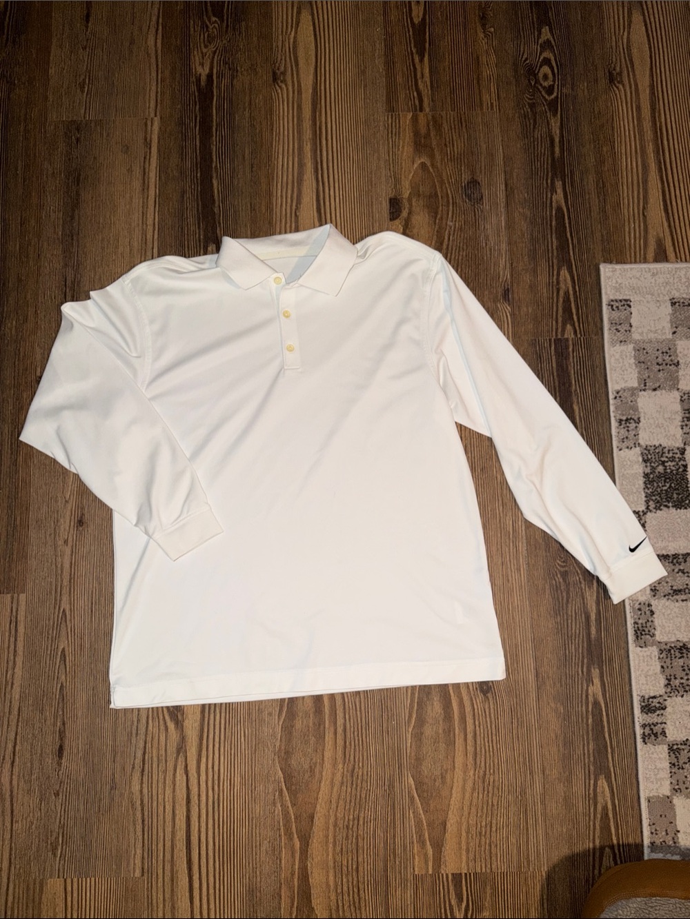 Nike Golf White Long Sleeve Polo Shirt
